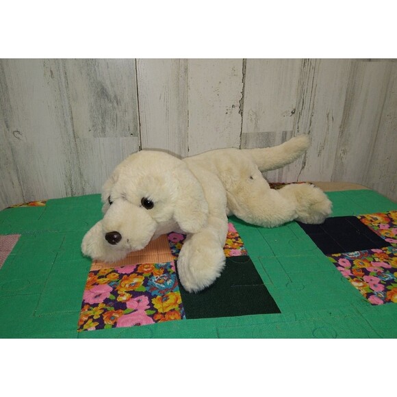 FAO Schwarz Golden Yellow Lab Retriever Puppy Dog Plush Stuffed Animal Soft 15" - Picture 1 of 8